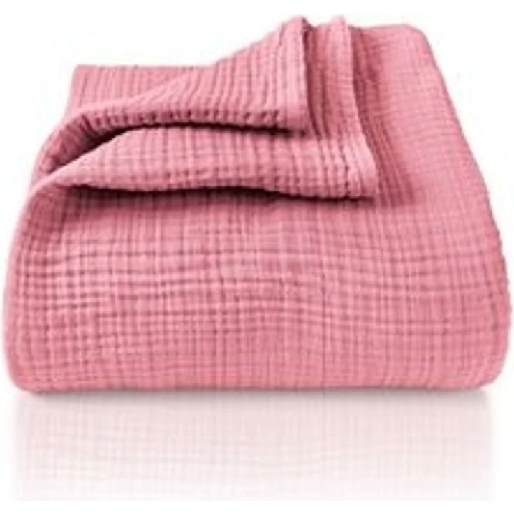 Laynenburg Tagesdecke Musselin aus 100% Baumwolle – Baumwolldecke, Kuscheldecke, Wohndecke als Sommerdecke, Bett-Überwurf, Couch-Überwurf, Sofa-Decke – Bild 6