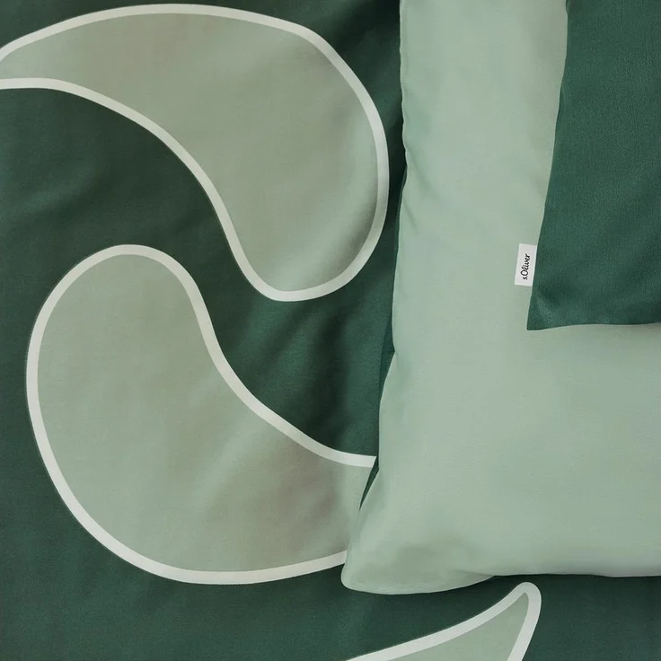 s.Oliver Bettwäsche Satinbettwäsche s.Oliver, Mako-Satin, 2 teilig, im angesagten Trenddesign – Bild 2