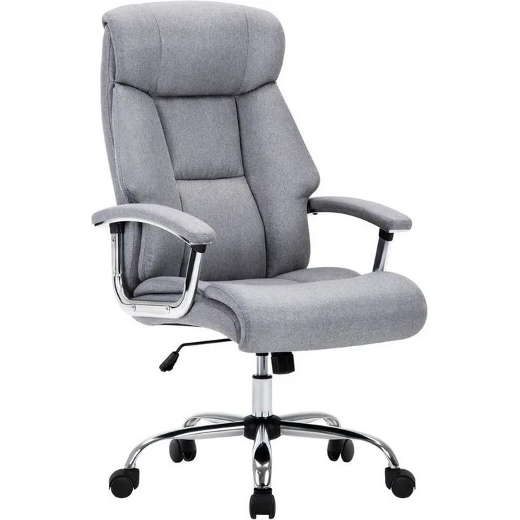 Intimate WM Heart Chefsessel Ergonomischer Bürostuhl, Stoff Schreibtischstuhl, Mit gepolsterten Armlehnen, Wippfunktion und Kopfunterstützung