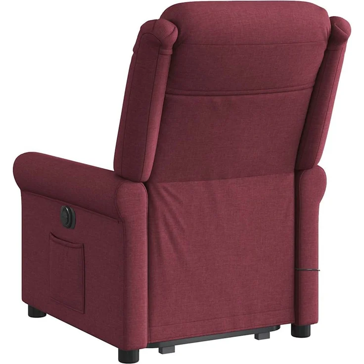 vidaXL Elektrischer Massagesessel mit Aufstehhilfe Weinrot Stoff 3303347 – Bild 7