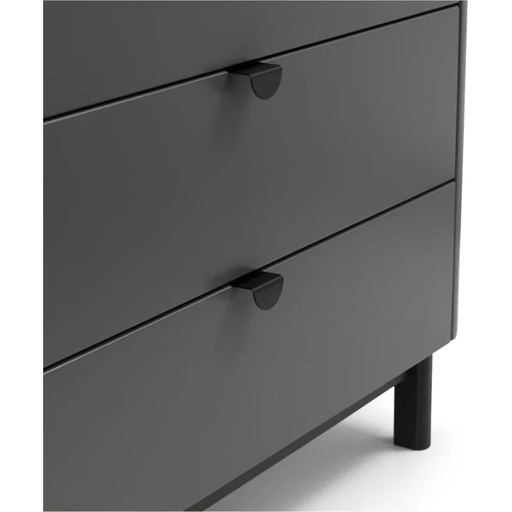 Die Julian Bowen Chloe Kommode in Sturmgrau/Schwarz ist eine moderne und elegante Aufbewahrung für Schlafzimmer – Bild 5