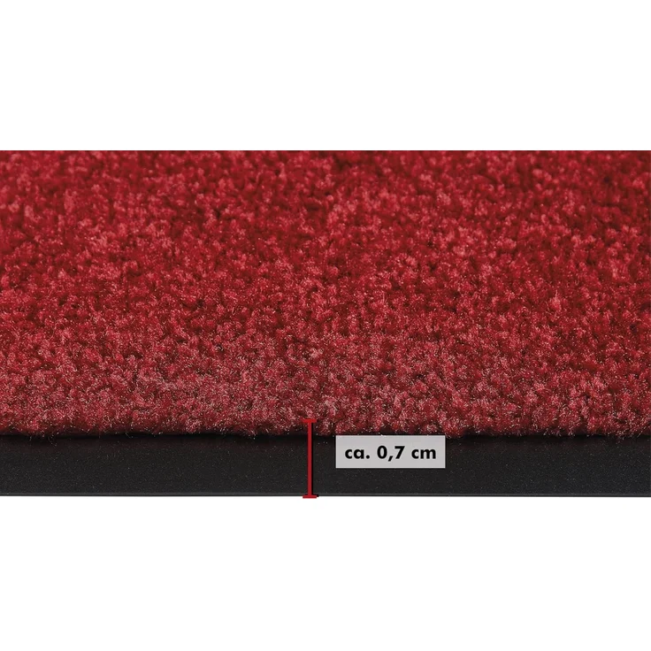 Andiamo 'Super Wash & Clean' Fußmatte, Made in Belgium, rechteckig, Höhe: 7 mm, rutschhemmend, waschbar, Rot, 60 x 90 cm – Bild 5