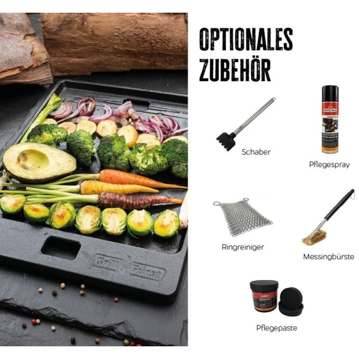 Grillfürst Grillplatte Gusseisen für Rogue 425 / 525 / 625 und Freestyle 365 / 425, 45,1 x 29,5 cm – Bild 7