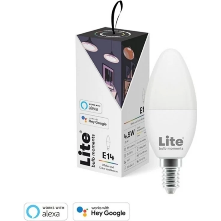 Glühbirne Moments E14 C35 RGB 2700 - 6500K 4.5W Milky White Kerzenlichtquelle Wi-Fi
