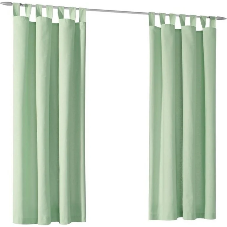 heimtexland Vorhang Dekoschal Baumwolle Fensterdeko Gardine blickdicht (1 St), Schlaufen, blickdicht, Polycotton, Natur I Kräuselband oder Schlaufen I verschiedene Größen – Bild 4