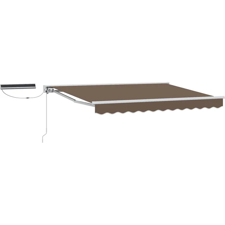 vidaXL Elektrische ausziehbare Markise Taupe 4 x 2 m 3425816 – Bild 2