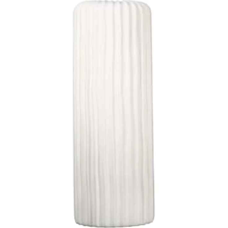 Casablanca Vase "Fjord", Keramik weiß matt mit Rillenstruktur, Höhe 58 cm – Bild 1