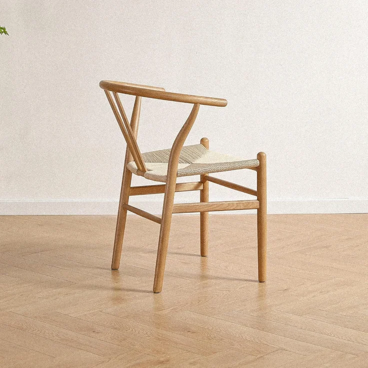 LIM HOME Esszimmerstuhl SW012 (Packung, 1 St), FSC® Massivholzrahmen mit Sitzfläche aus Papierseil – Bild 2