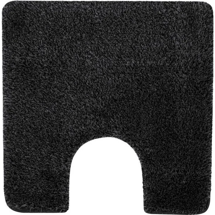spirella Badematte BRIZZOLO, quadratisch mit Toiletten-Ausschnitt, Höhe: 30 mm, Badteppich Hochflor, Velours meliert, 100% Acryl, Anti-Rutsch Beschichtung, für Fußbodenheizung geeignet, mit Toiletten-Ausschnitt, waschbar 40°, schnelltrocknend, 55 x 55 ... – Bild 4