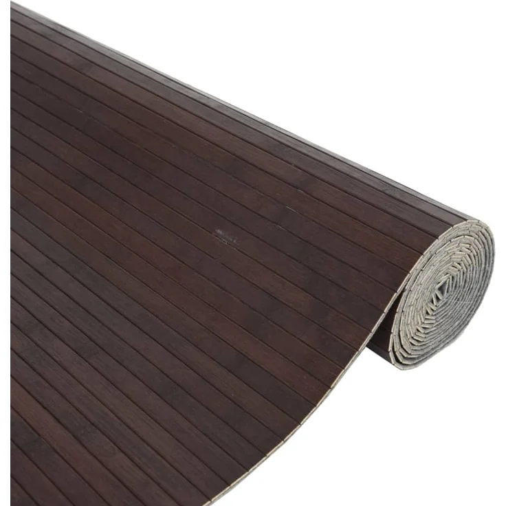 vidaXL Teppich Rechteckig Dunkelbraun 80x300 cm Bambus 376785 – Bild 4