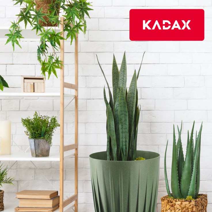 KADAX Öko-Blumentopfabdeckung + grüner Einsatz 14,5x17 cm – Bild 7