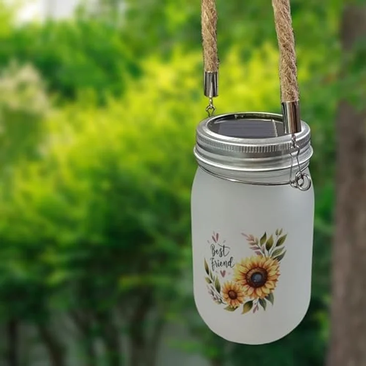 speecheese Dekolicht Beste Freundin Sonnenblume Solarlicht mit Spruch Best friend – Bild 4
