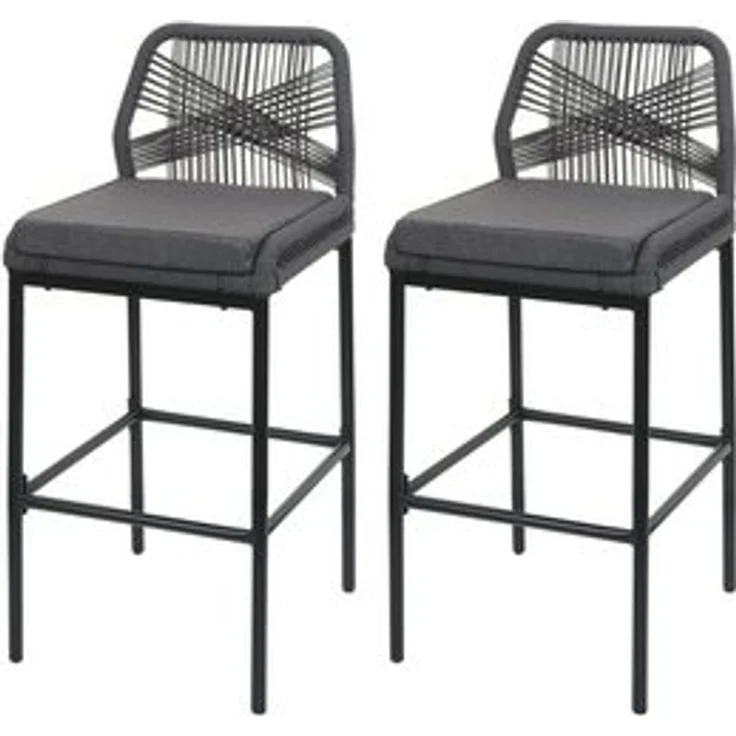 MCW Barhocker MCW-O21-M (2 St), Inkl. Sitzkissen, Stoffqualität 180 g/m, Verstellbare Fußbodenschoner – Bild 6