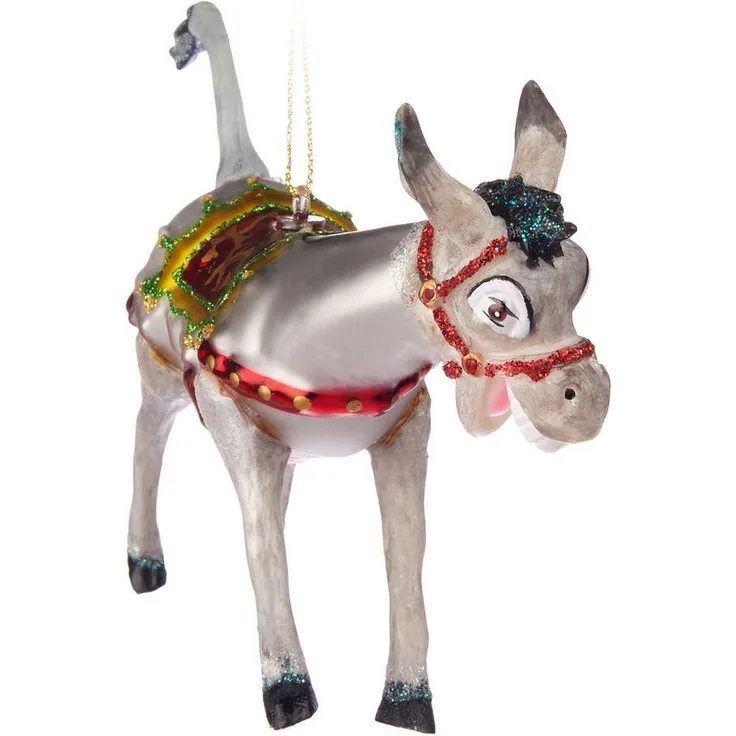 BRUBAKER Weihnachtsbaumkugel Lustige Weihnachtskugel aus Glas - Handbemalt & Mundgeblasen (1 St), Christbaumschmuck Figur - Deko Anhänger Baumkugel - Christbaumkugel