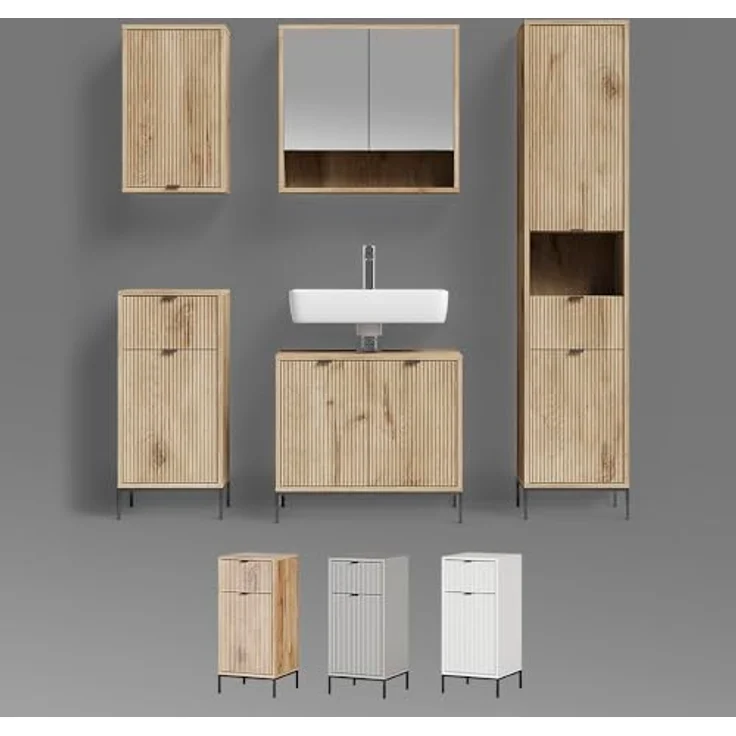 Livinity® Badmöbel-Set ATERNO, Viking Oak, 2 Teile – Bild 8