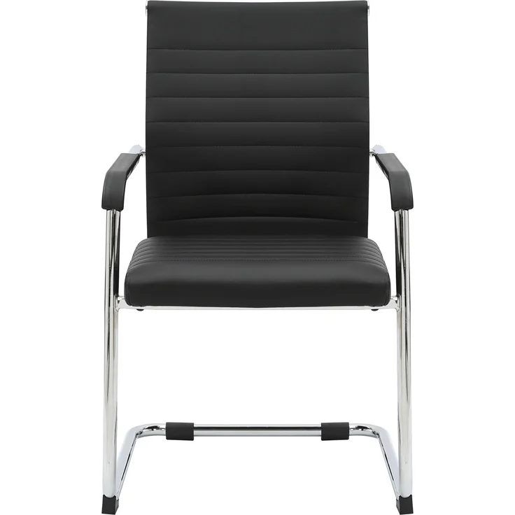 CLP Konferenzstuhl Hakon Freischwinger mit Gestell verchromt,schwarz – Bild 4