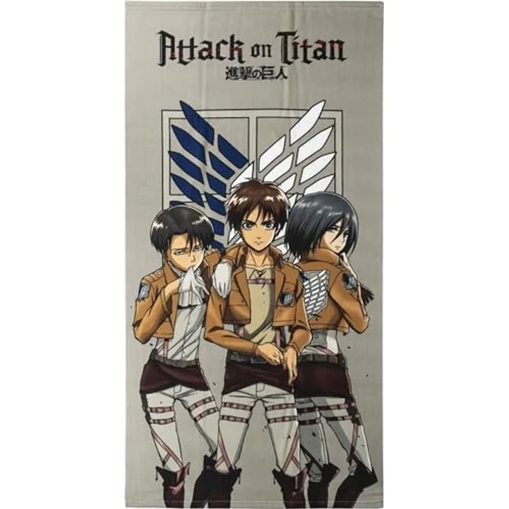 Attack on Titan Badehandtuch aus 100% Baumwolle Strandtuch 70x140 cm – Bild 1