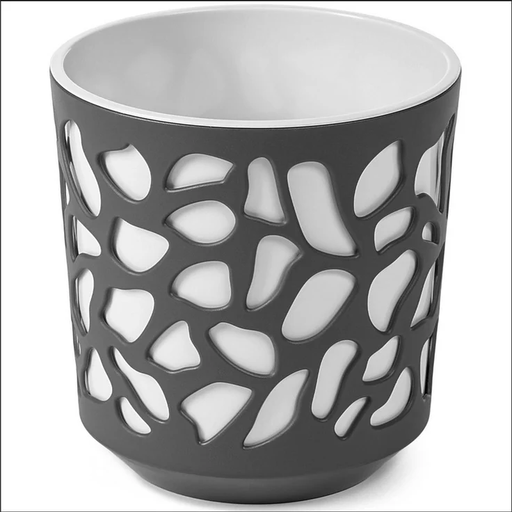 KONZEPT Blumentopf großer Übertopf aus Kunststoff für Zimmerpflanzen (1 St, 19 oder 25 cm im Durchmesser), ideal für Wohnzimmer, Küche und Balkon – Bild 5