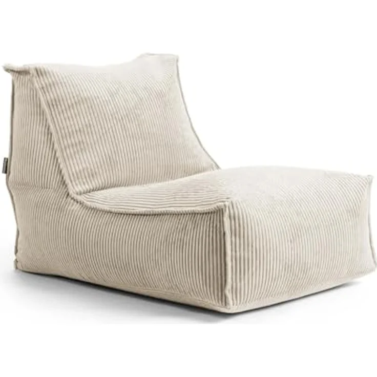 mokebo Sitzsack 'Der Gelassene', Indoor Bean Bag, Cordstoff Beige, 65 x 65 x 100 cm – Bild 2