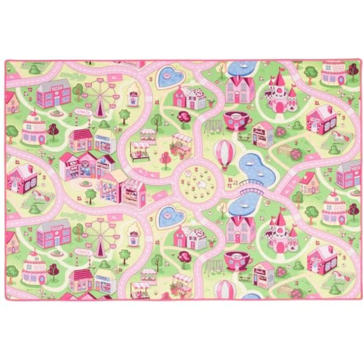 Snapstyle Kinderteppich Kinder Spiel Teppich Girls Village, Rechteckig, Höhe: 4 mm – Bild 6