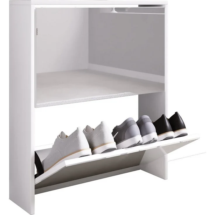 VCM Schuhschrank Stido 917471 Weiß H. 73 x B. x 63 x T. 17 cm – Bild 2
