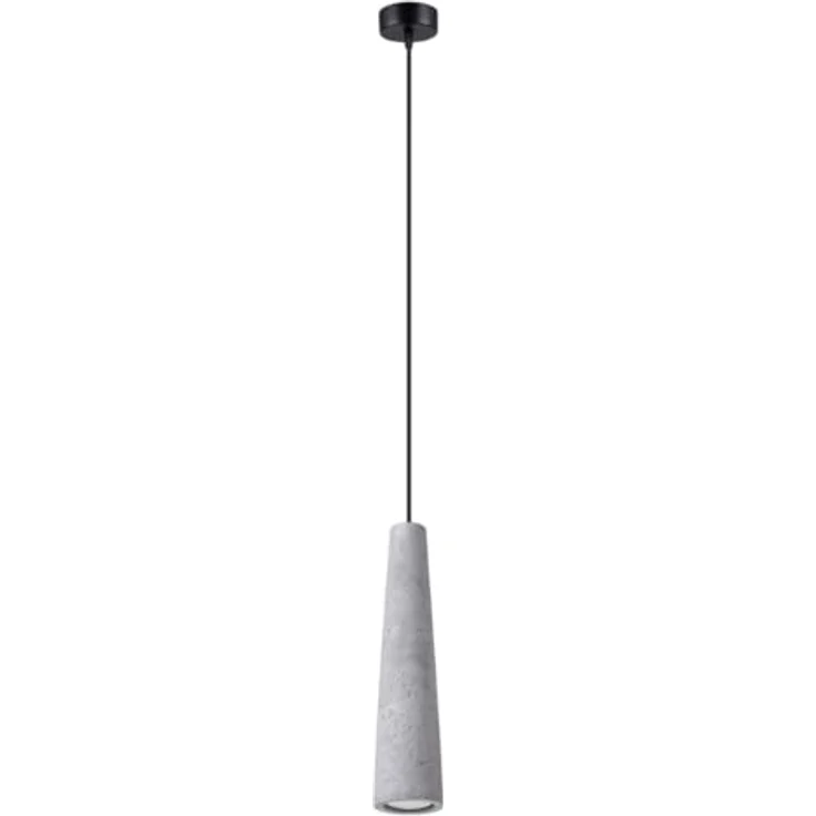 Sollux Electra Pendelleuchte, Hängelampe aus Beton im minimalistischen industriellen Stil, grau, 125 cm hoch – Bild 1