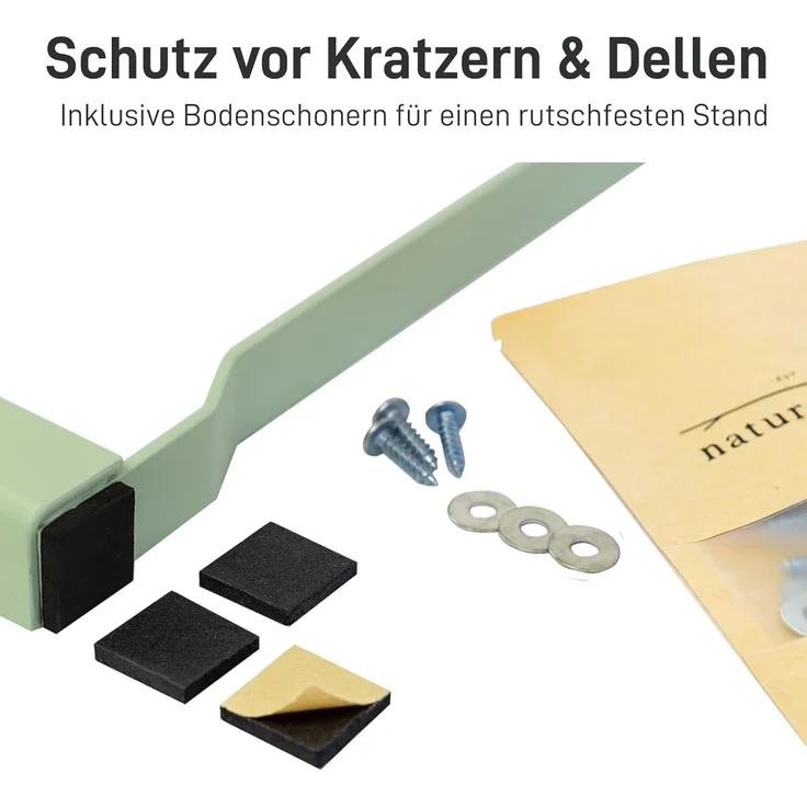 Natural Goods Berlin 2er Set Stehtisch Gestell klappbar (Pastellgrün, 105x43 cm) – Metall Tischbeine im Kastenprofil für Stehtische – Stabiles Tischgestell für Garten, Terrasse & Camping – Bild 7