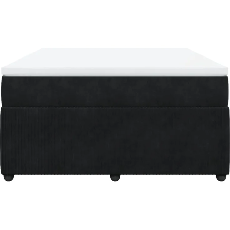 vidaXL Boxspringbett mit Matratze Schwarz 140x190 cm Samt 3285640 – Bild 4