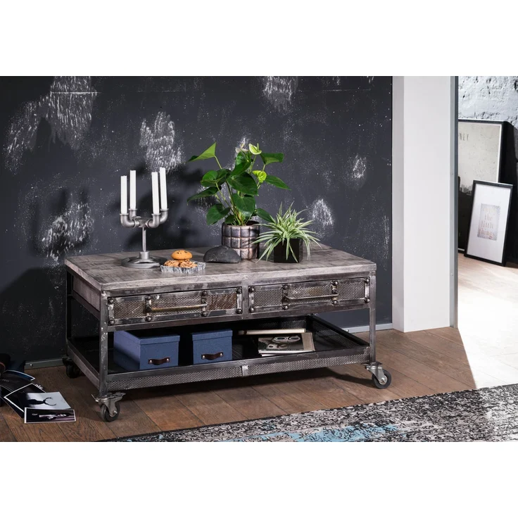Couchtisch Mango 110x60x50 grau lackiert HEAVY INDUSTRY #122 – Bild 6