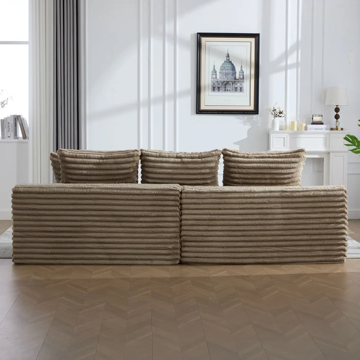 ZUBALIYA Schlafsofa 98x87 cm, mit Stauraum, mit Treppe, mit Leiter, mit Cordbezug, mit Schaumstoffpolsterung, Rot – Bild 16