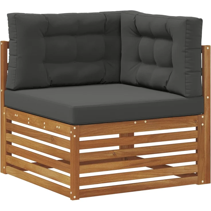 vidaXL Outdoor-Sofagarnitur 4 pcs Natur und Anthrazit 3383285 – Bild 4