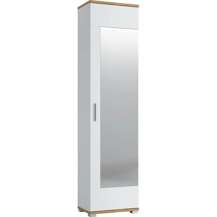 Garderoben-Set 4-teilig mit Garderobenschrank in weiß mit Eiche HUESCA-129 – Bild 6