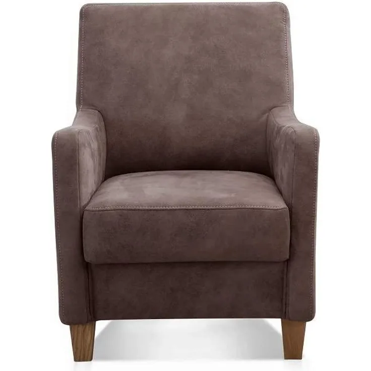 Cavadore Sessel Delo mit Federkern / Bequemer Polstersessel im modernen Design / 70 x 93 x 76 / braun