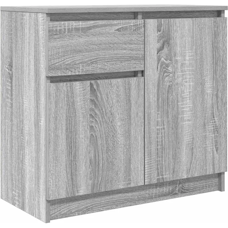 vidaXL Sideboard mit Schublade Grau Sonoma 71x35x65 cm Holzwerkstoff 861603 – Bild 1