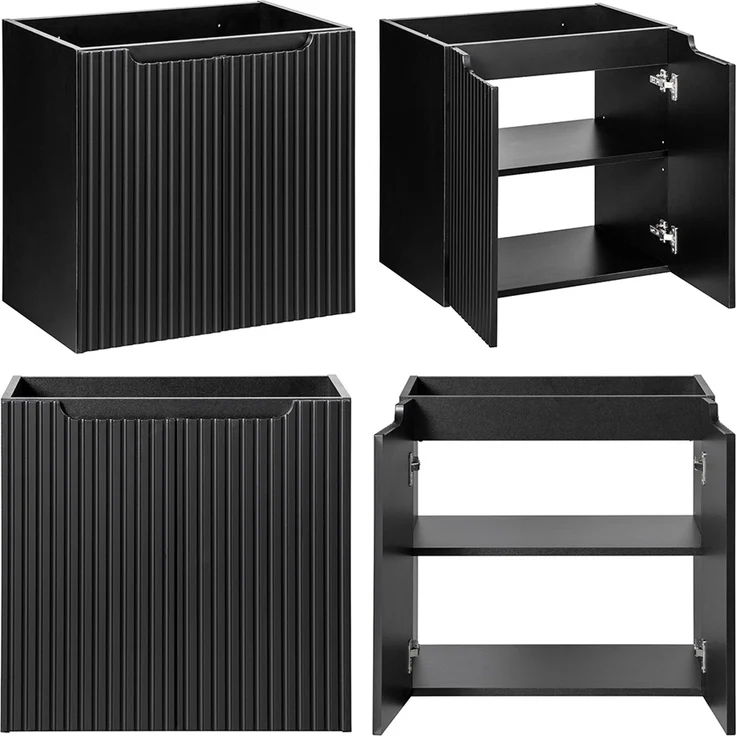 Doppelwaschtisch-Unterschrank 120cm, schwarz, NEWPORT-56-BLACK – Bild 4