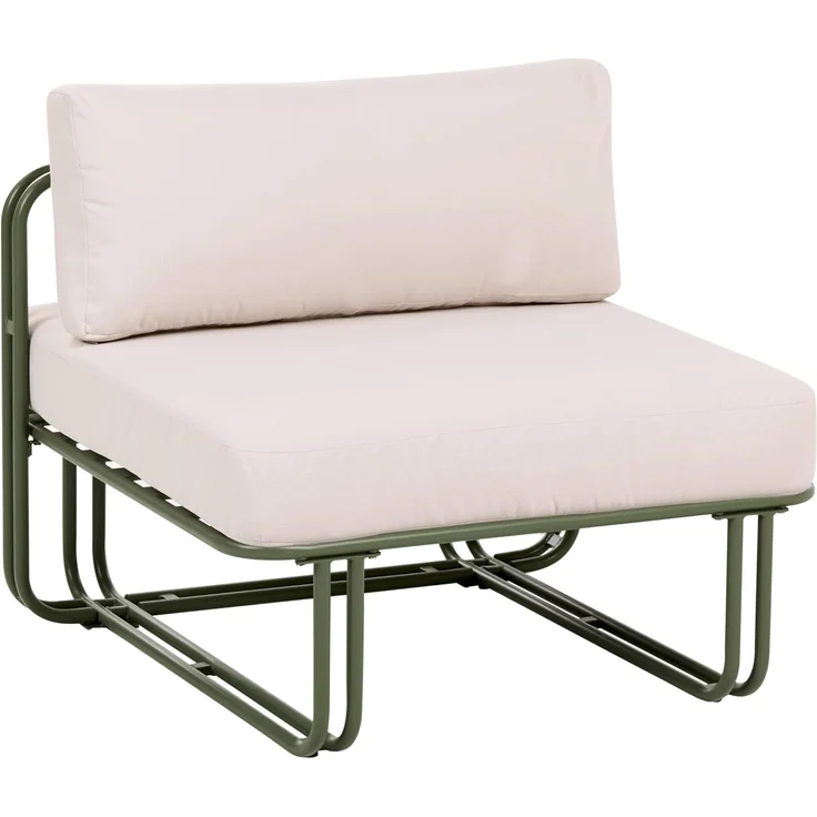 Lounge Set mit Tisch und Ottomane 3-Sitzer CAMEROTA Metall Grün – Bild 7