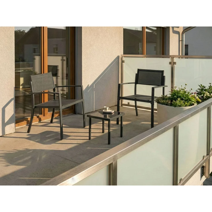 Bistro Set TAVOLETO Metall Dunkelgrau – Bild 3