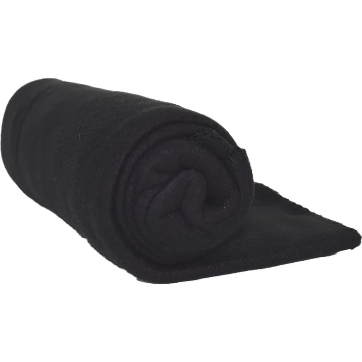 24 Fleecedecken Polarfleece Schwarz 130 x 170 cm Wohndecke Set
