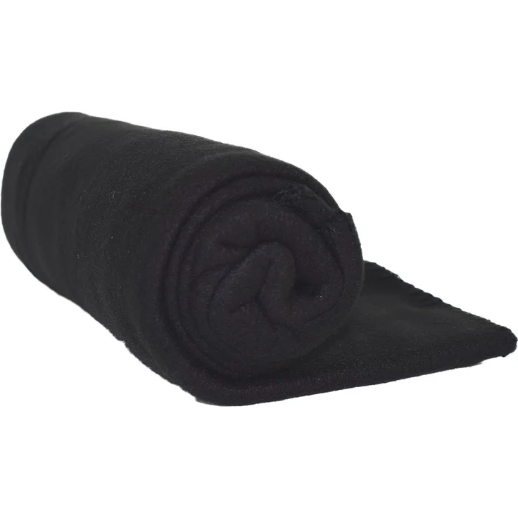 24 Fleecedecken Polarfleece Schwarz 130 x 170 cm Wohndecke Set
