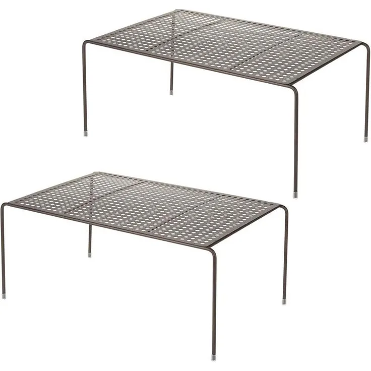 mDesign Küchenablage Geschirr Organizer 2er Set Küchenregal 33 x 22,7 x 14,9 cm