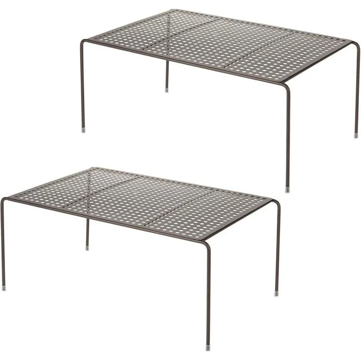 mDesign Küchenablage Geschirr Organizer 2er Set Küchenregal 33 x 22,7 x 14,9 cm – Bild 1