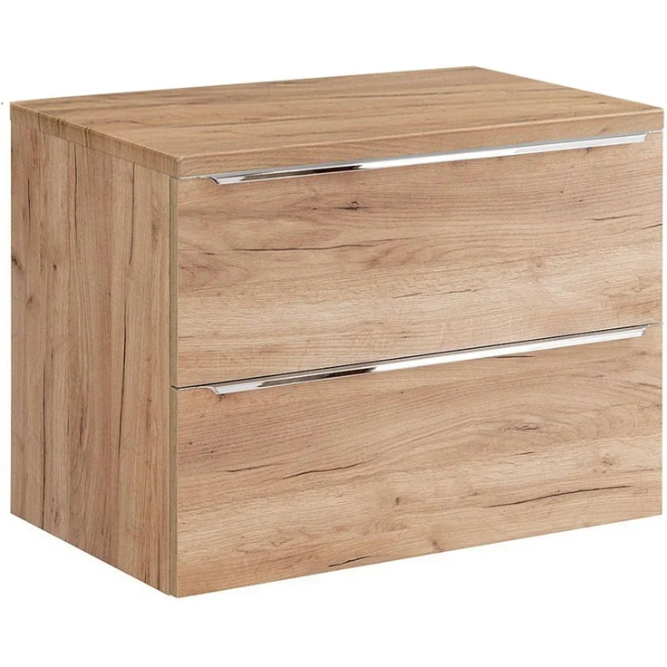 Waschtischunterschrank 81cm mit 2 Auszügen TOSKANA-56 in Wotaneiche, B/H/T ca. 81/59,5/46 cm – Bild 1