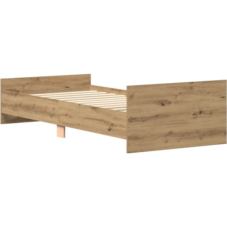 vidaXL Bettgestell ohne Matratze Artisan-Eiche 100x200cm Holzwerkstoff 857477 – Bild 6