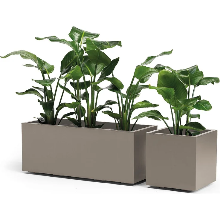 Pflanzkasten GREENER KEBE 100 cm taupe – doppelwandiger Pflanzkasten mit Wasserreservoir und Rollen UV- und temperaturbeständig nachhaltig recycelbar – Bild 2