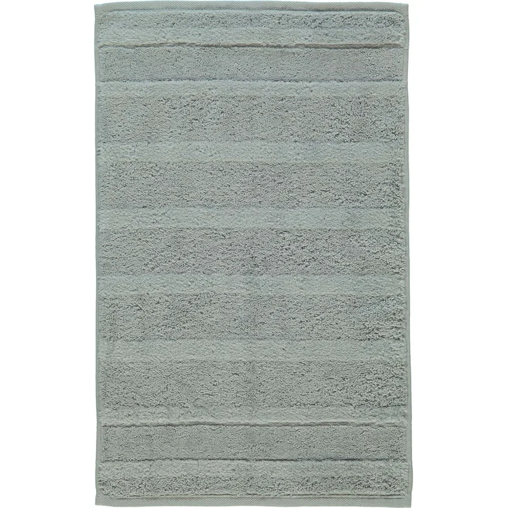 CAWÖ Gästetuch, 3er Pack - Noblesse2, Walkfrottier, Velours-Streifen, Baumwolle, einfarbig Platin 30x50cm – Bild 2