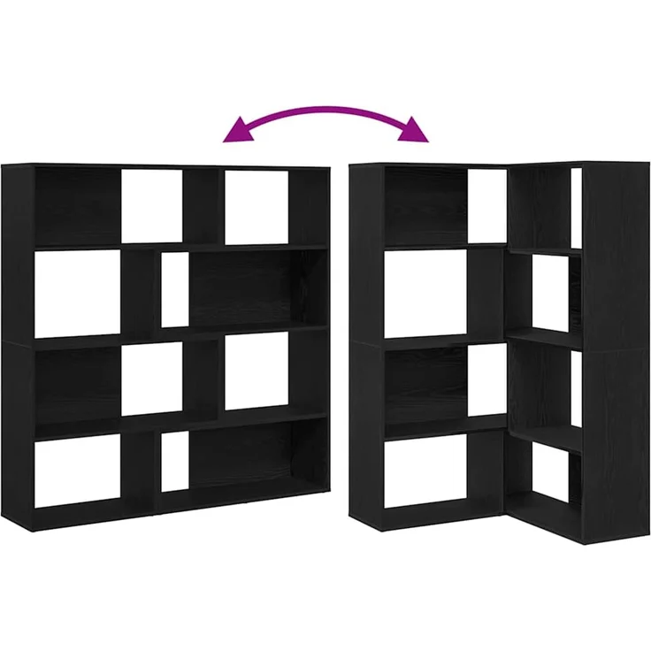 vidaXL Kleiderschrank 2 pcs Schwarz Eichen-Optik 85 x 85 x 140 cm 3345124 – Bild 8