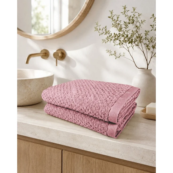 OTTO home Duschtücher Corrin, 2 Premium Duschtücher, 500 gr/m², 70x140cm, Frottier (2-St), 100% Baumwolle, mit Struktur, weich, 5 Jahre Garantie – Bild 2