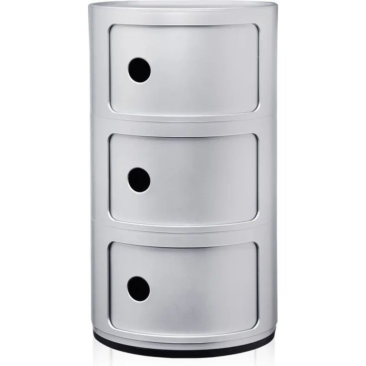 Componibili Recycled Container mit drei Elementen silber