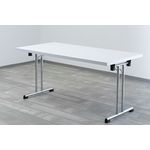 Klapptisch KL16 160x80cm Weiß Gestellfarbe: Chrom