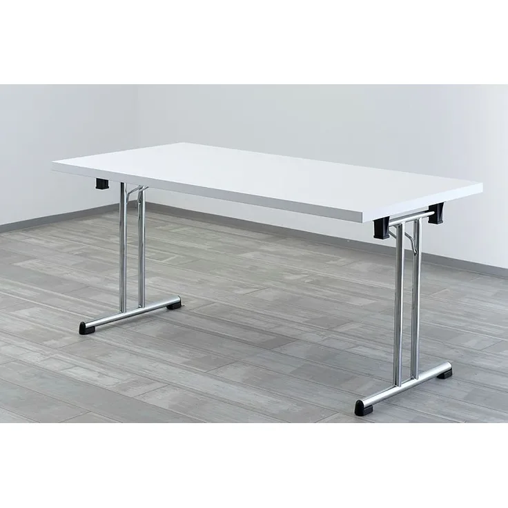 Klapptisch KL16 160x80cm Weiß Gestellfarbe: Chrom